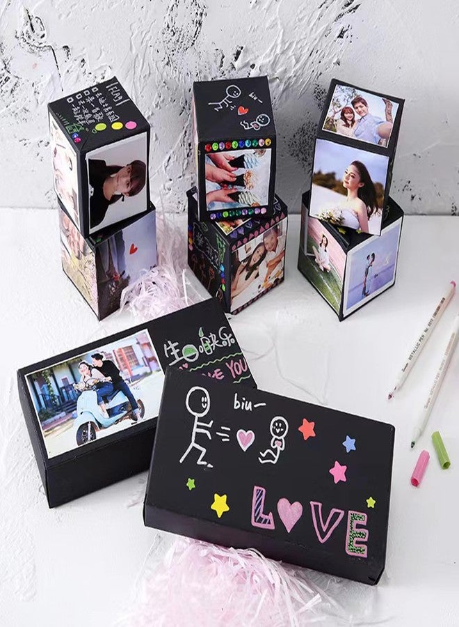 Neioaas DIY Surprise Gift Box with Accessories Set- Creative Bounce Box for Money & Photos, DIY Unique Romantic Surprise Gift Box for Birthday, Valentine's Day, Anniversary, Wedding(DIY,Black) - Image 2